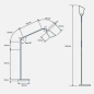 Preview: Lampadaire en métal avec abat-jour – équipé d'une fiche Schuko