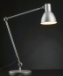 Preview: Lampe de travail (work lamp) protégée argentée avec pince de table
