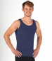 Preview: Men’s Black & Navy Organic Cotton V-neck T-shirt with silver knit, 30dB at 1GHz