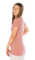 Preview: Damen T-Shirt Altrosa Bio Baumwolle Silbergestrick 29dB bei 1GHz