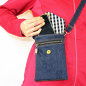 Preview: Wavesafe, 5G, Strahlenschutz, Handytasche Jeans 16.5x21.5cm mit Extreme Safe gefüttert zur Abschirmung gegen den Körper 82dB bei 3.5GHz