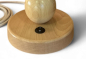 Preview: Shielded beech wood table lamp – 42 cm high, with Schuko plug