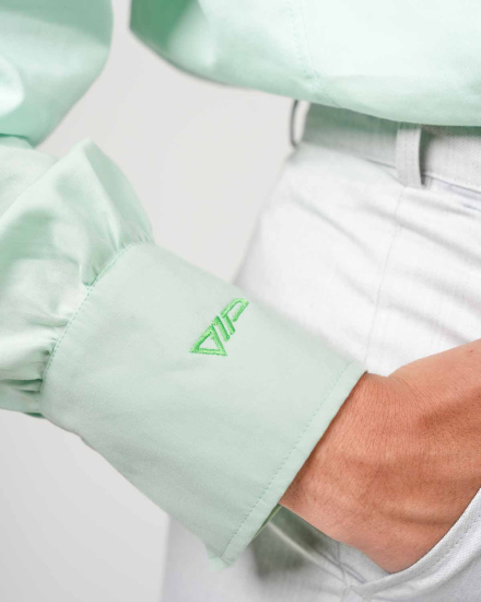 Preview: Chemisier VIP avec col détaillé – Quand le style rencontre la protection - vert menthe
