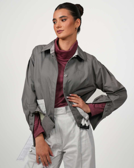 VIP Crop Jacket – Radiation protection with style - grey-green