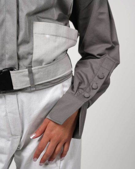 VIP Crop Jacket – Radiation protection with style - grey-green