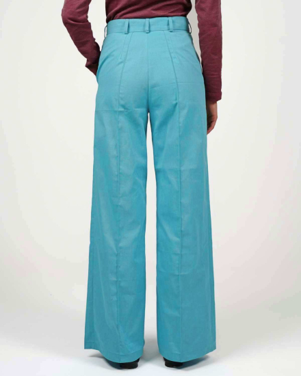 Preview: Pantalon VIP Marlene – Élégance stylée avec protection 5G - turquoise
