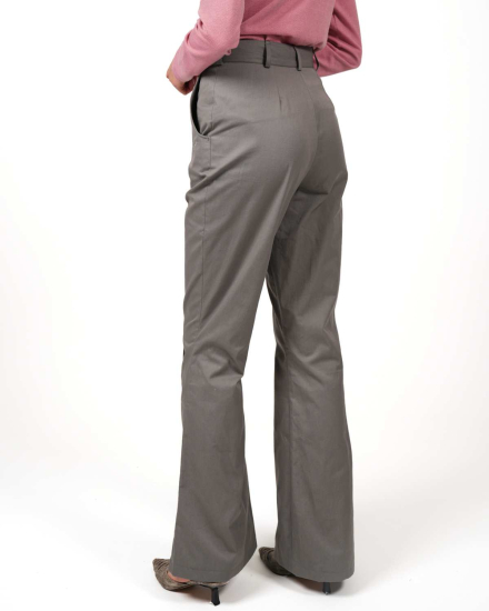 Preview: Pantalon VIP à coupe évasée – Une protection élégante au quotidien - vert grisâtre