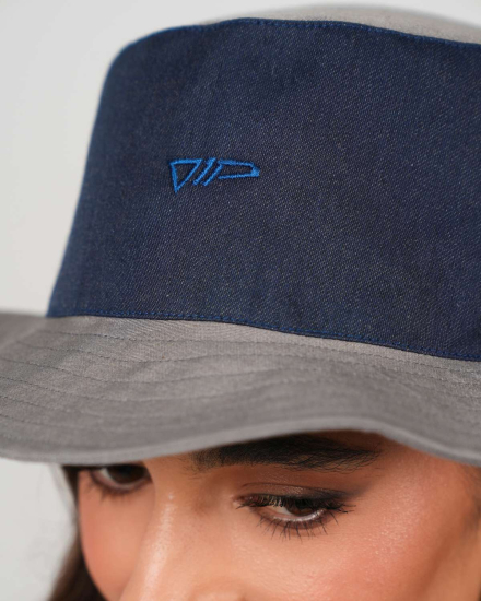 Preview: Chapeau VIP – Chapeau de pêcheur streetstyle avec fonction protectrice - vert grisâtre