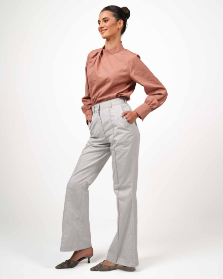 Preview: Chemisier VIP avec col détaillé – Quand le style rencontre la protection - Mocca Mousse