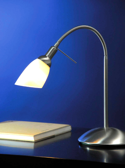 Table lamp shielded adjustable approx. 50cm steel