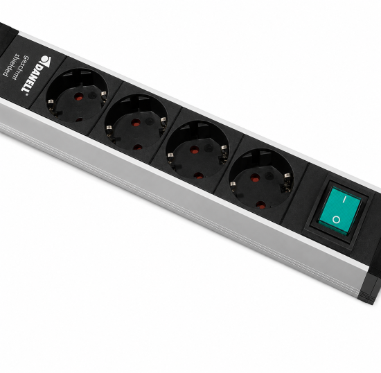 Wavesafe, Niederfrequenz, geschützte Kabel/Stecker/Leuchten, Steckdosenleiste geschirmt 4-fach