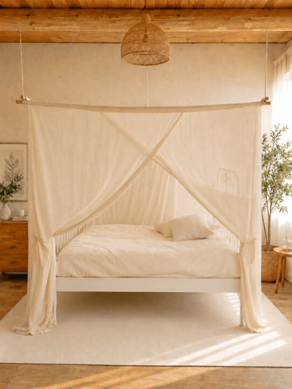Wavesafe, 5G, Strahlenschutz, Baldachin 160x210cm Swiss Shield ULTIMA Einzelbett 90x200 mit Nachttisch oder grosses Bett 160x200