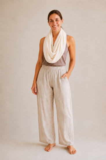 Preview: Round Scarf 65x58cm Swiss Shield ULTIMA natural colour 32dB at 3.5GHz
