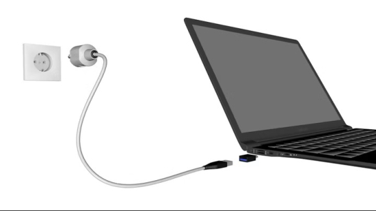 Preview: Câble de mise à la terre USB avec fiche Schuko – USB-A et USB-C
