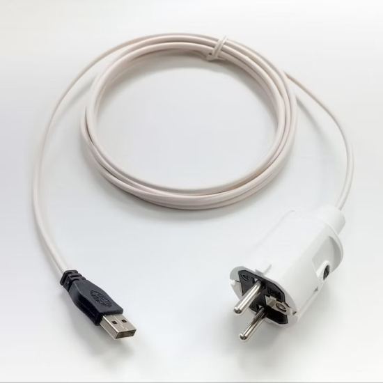 Câble de mise à la terre USB avec fiche Schuko – USB-A et USB-C
