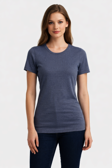 Preview: Ladies' vest short sleeve black organic cotton with Silver Knit 30dB at 1GHz