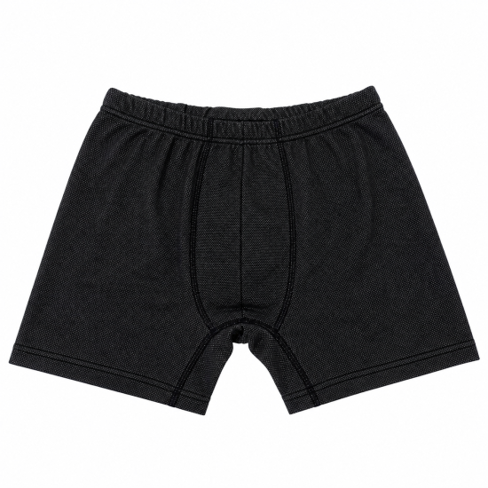 Wavesafe, 5G, protezione dalle radiazioni, boxer da uomo in cotone organico nero con maglia argentata