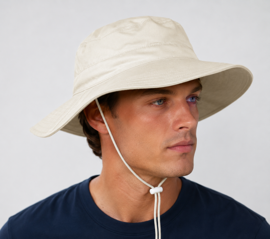 Preview: Cappello in cotone organico foderato con Swiss Shield Ultima in 4 colori 32dB a 3.5GHz
