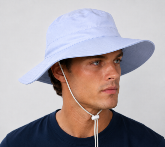 Preview: Cappello in cotone organico foderato con Swiss Shield Ultima in 4 colori 32dB a 3.5GHz