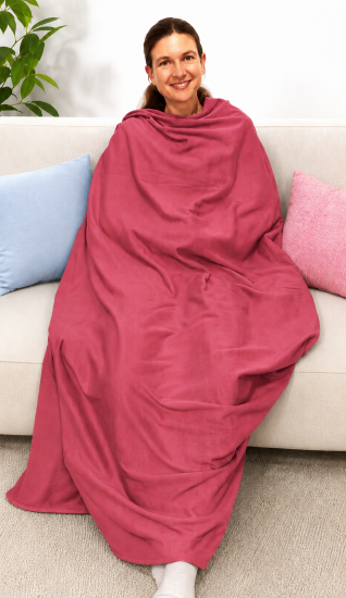 EMF Shielding Blanket Flannel 160x180cm organic cotton lined with Extreme-Safe 82dB at 5G 3.5GHz in 4 colours