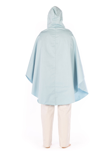 Poncho in cotone, poliestere e acciaio inox con cappuccio 37dB a 3,5GHz