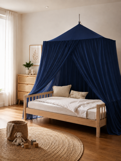 Swiss Shield VENTUS Baldachin Pyramidenform 160x210cm – für Ständer oder Haken Abschirmung: 47 dB bei 1 GHz, 36 dB bei 3.5 GHz