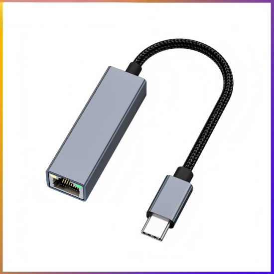 Adaptateur réseau USB-C vers LAN pour smartphones, tablettes et ordinateurs portables