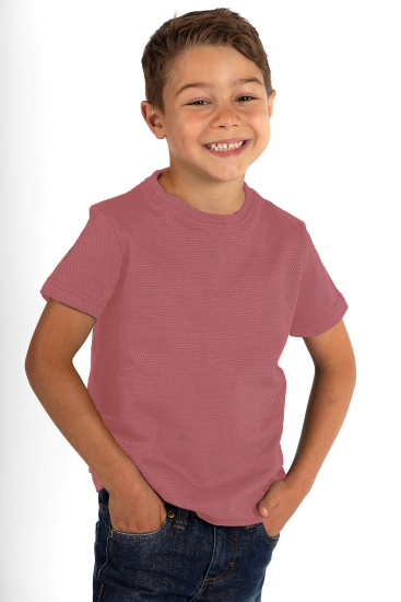 Wavesafe, 5G, protezione dalle radiazioni, maglietta per bambini rosa antico in cotone organico a maglia argentata 32dB a 1GHz