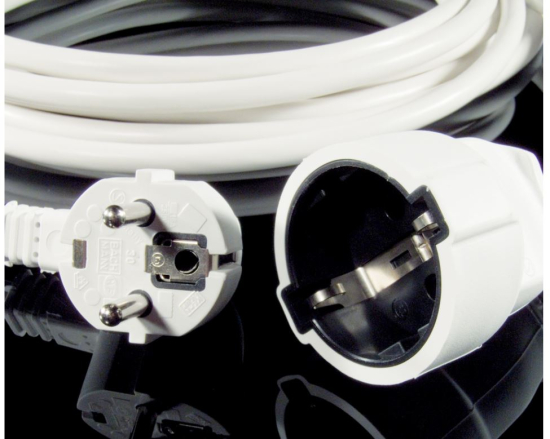 Wavesafe, bassa frequenza, cavi/spine/luci protette, cavo di prolunga bianco 5m schermato