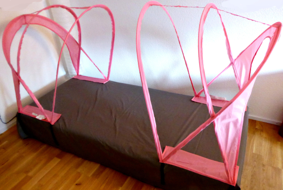 Travel canopy silver net - protection against high and low-frequency alternating fields EWF incl. sheet