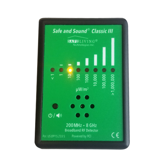 Wavesafe, 5G, radiation protection, measuring device Safe & Sound Classic II high frequency 200 to 8,000Mhz