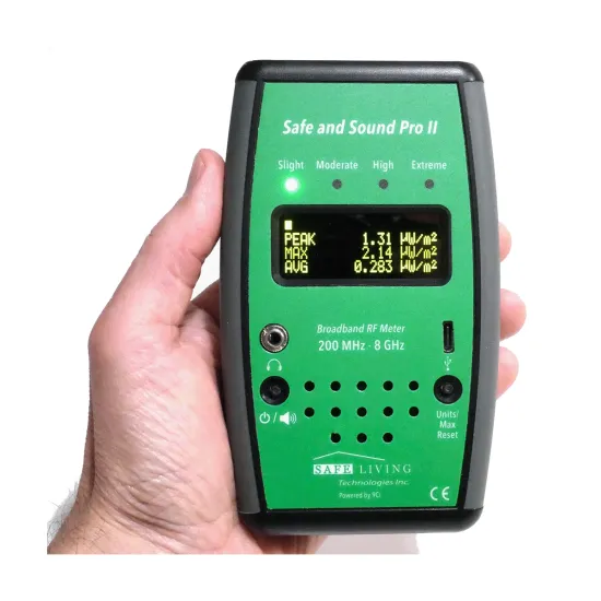 Wavesafe, 5G, protezione dalle radiazioni, dispositivo di misurazione Safe & Sound Pro II a radiofrequenza