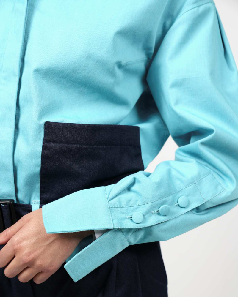 VIP Crop Jacke – Strahlenschutz mit Stil - Türkis