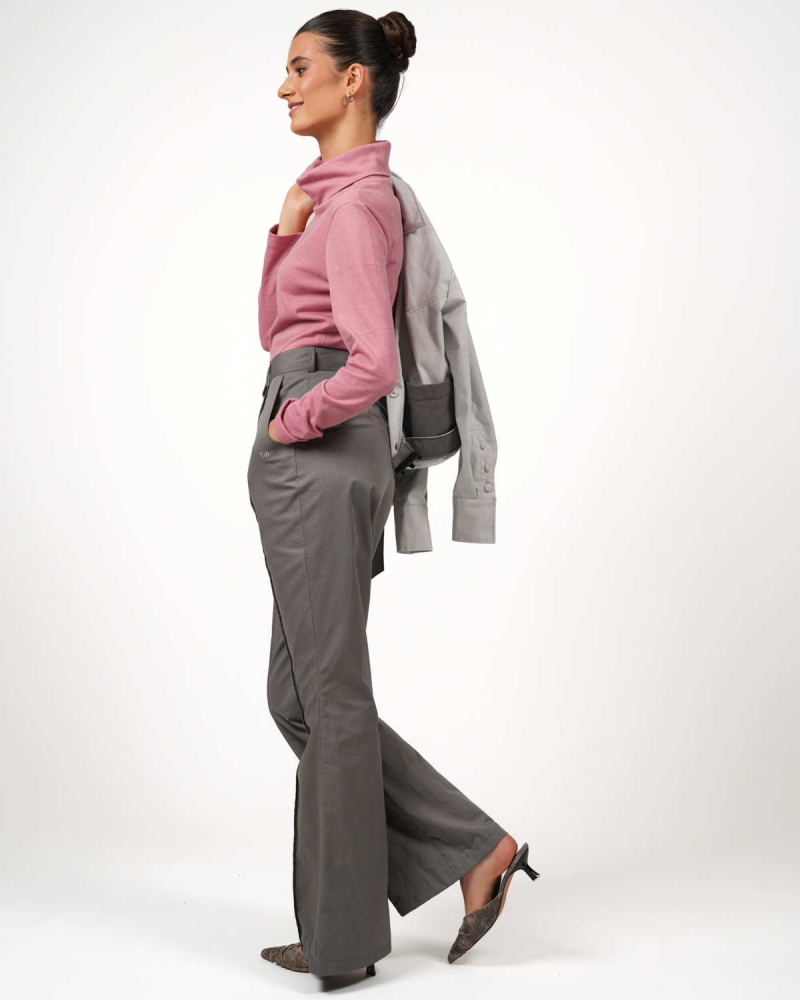 Pantalon VIP à coupe évasée – Une protection élégante au quotidien - vert grisâtre