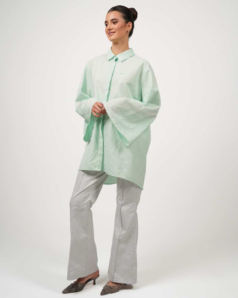 VIP Oversize Bluse Swiss Shield Max Wear - eleganter 5G Schutz - Mintgrün