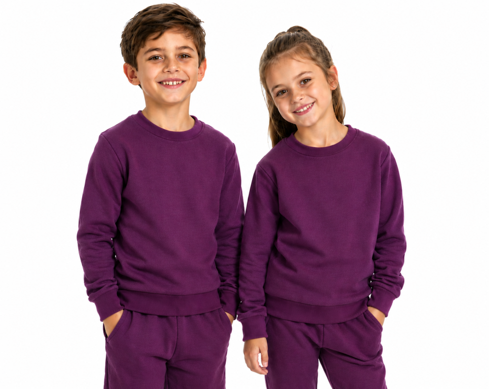 Wavesafe, 5G, protection contre les radiations, sweat-shirt enfants coton bio, sweat-shirt argenté tricoté Bordeaux