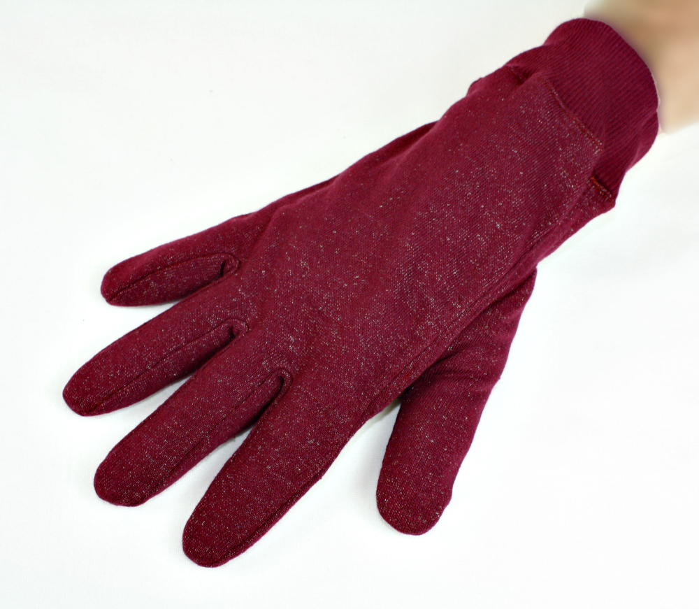 Guanti schermanti in tessuto felpato argento e cotone organico in 4 colori 33dB a 3.5GHz