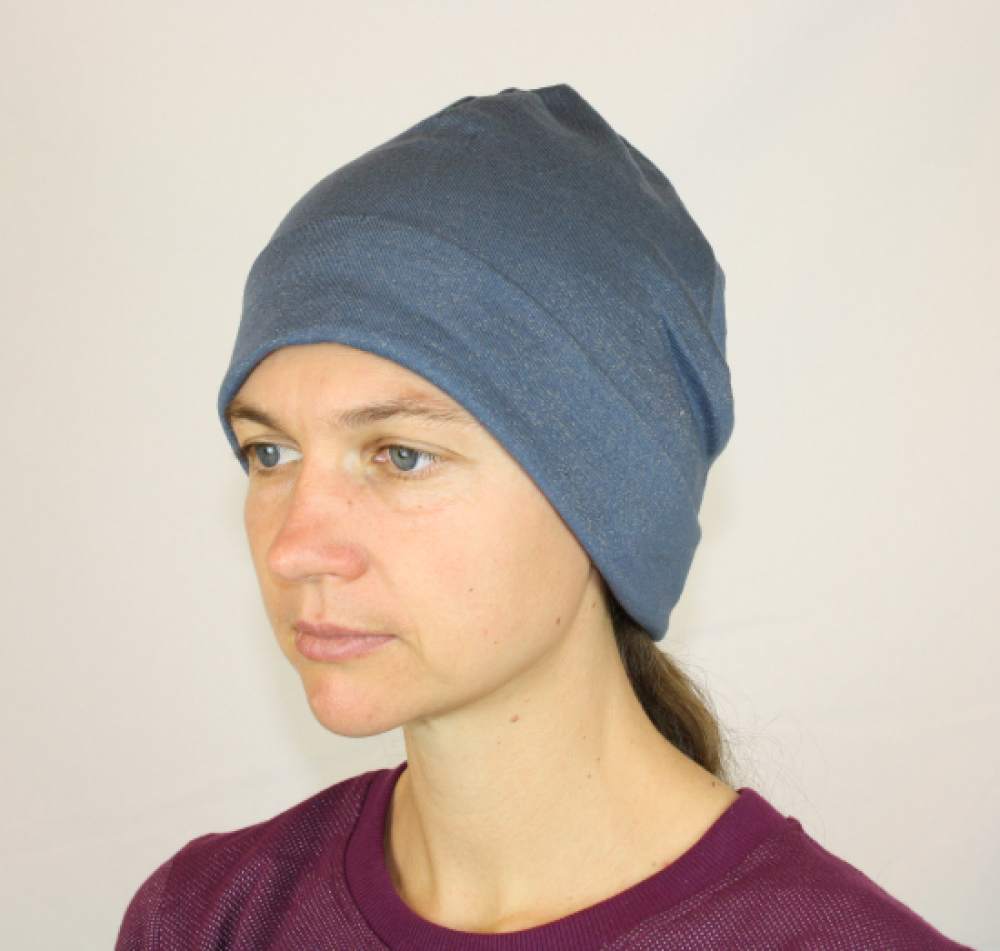 Wavesafe, radiation protection, cap ladies and men made of sweatshirt fabric silver and organic cotton 4 colours 45dB at 1 GHz