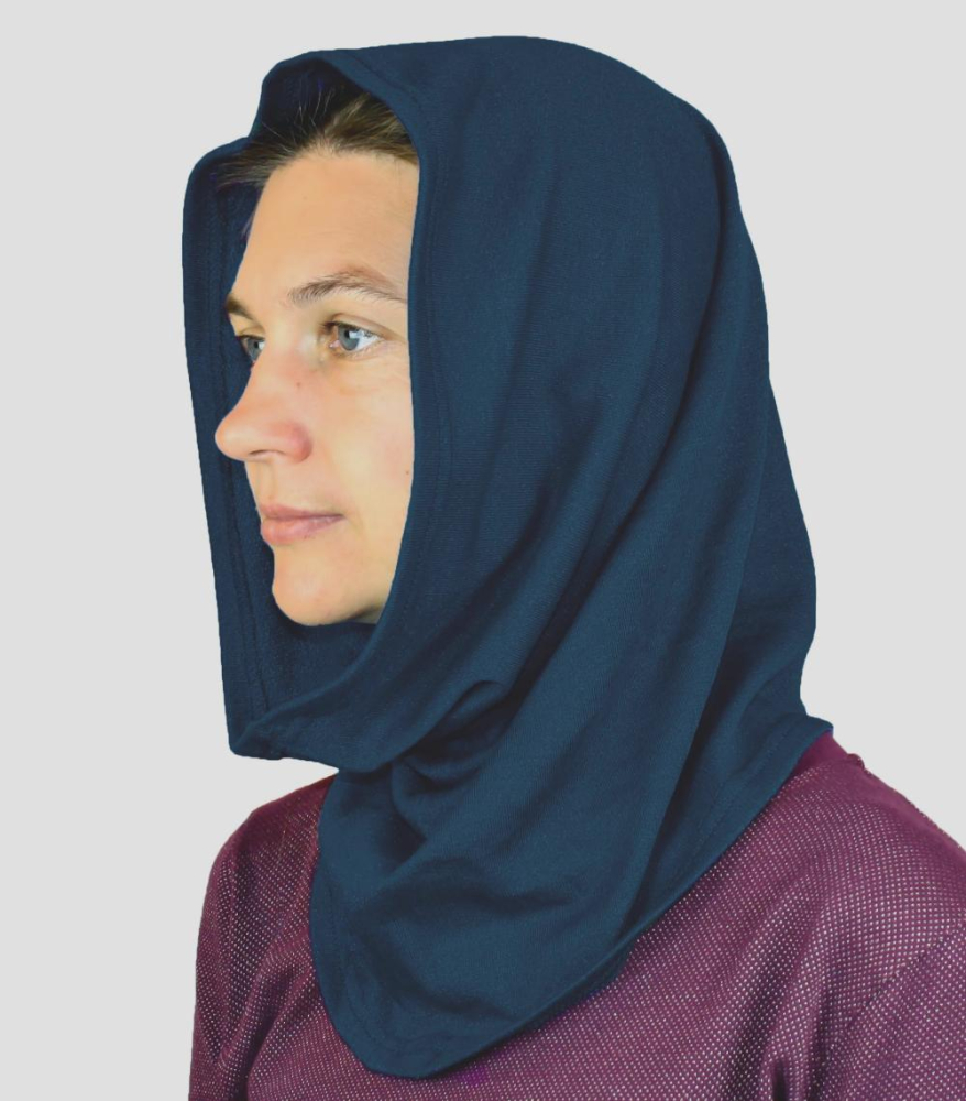 Wavesafe, radiation protection, tube scarf 50x37cm organic cotton sweat shirt fabric 4 colours 45dB at 1 GHz