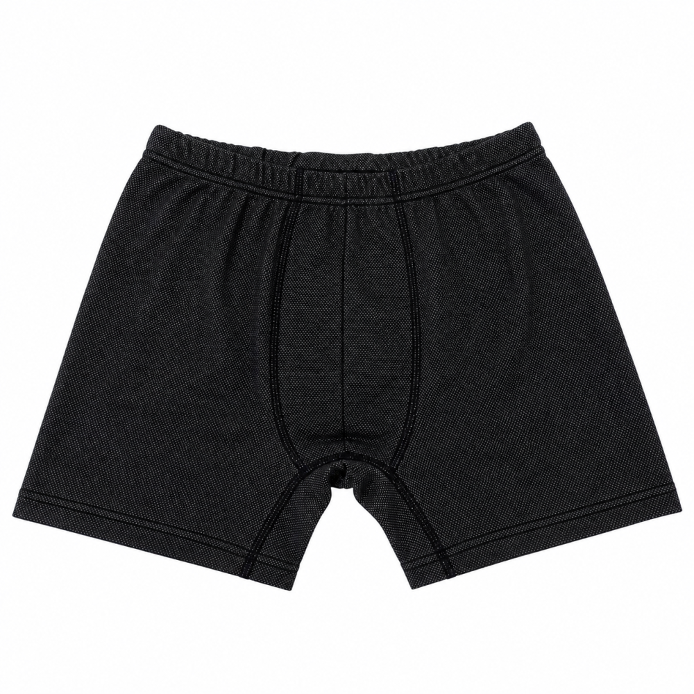 Wavesafe, 5G, protection contre les radiations, boxer homme noir coton bio avec tricot argenté