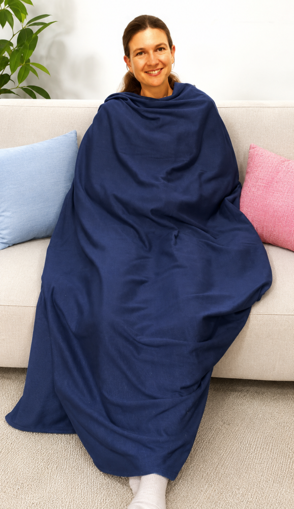 Wavesafe, 5G, radiation protection, protective blanket flannel 160x180cm made of organic cotton lined with Extreme-Safe 82dB at 5G 3.5GHz in 4 colours