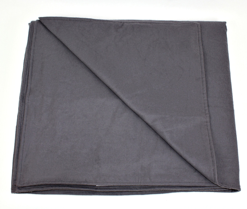 EMF Shielding Blanket Flannel 160x180cm organic cotton lined with Extreme-Safe 82dB at 5G 3.5GHz in 4 colours