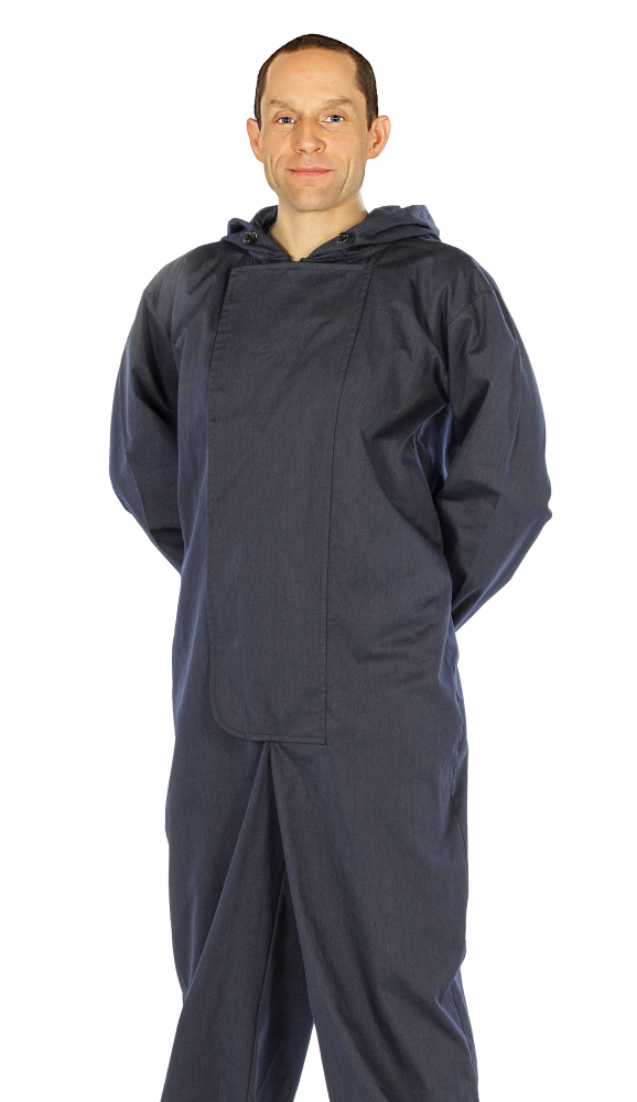 Tuta protettiva da uomo (overall) con cappuccio - cotone, poliestere e acciaio inossidabile 37dB a 3,5GHz