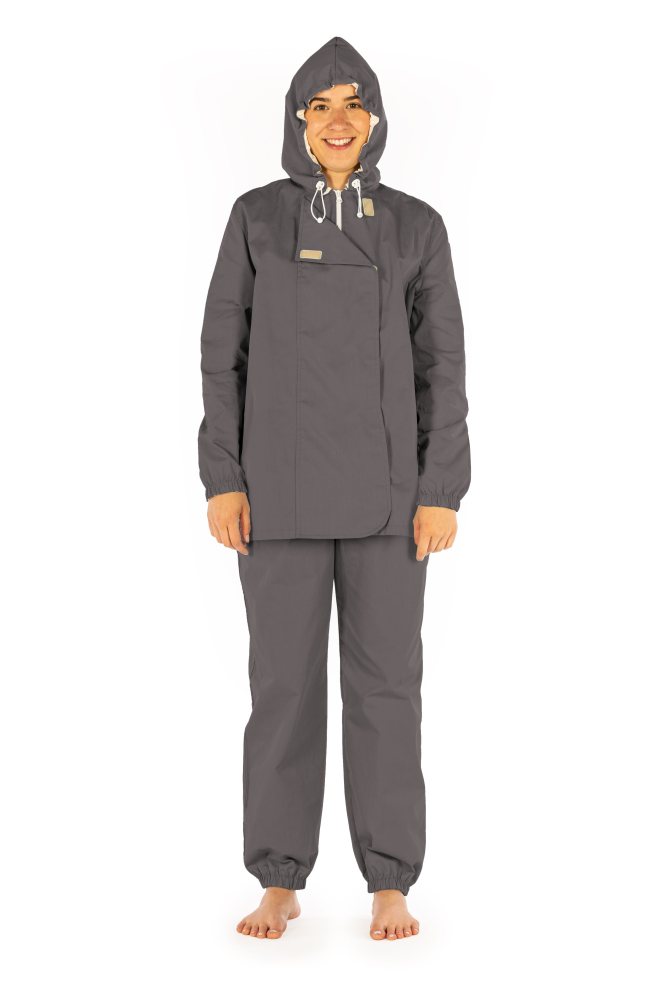 Tuta protettiva 2 pezzi (overall) con cappuccio - cotone, poliestere e acciaio inossidabile 37dB a 3,5GHz