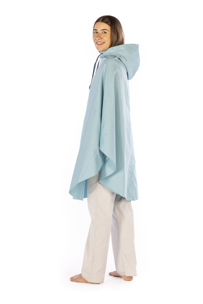 Poncho in cotone, poliestere e acciaio inox con cappuccio 37dB a 3,5GHz