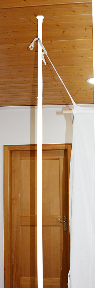 Wavesafe, 5G, protection contre les rayonnements, perches télescopiques 4 pièces pour baldaquin pour fixer le baldaquin sans trous au plafond - hauteur : max. 250cm