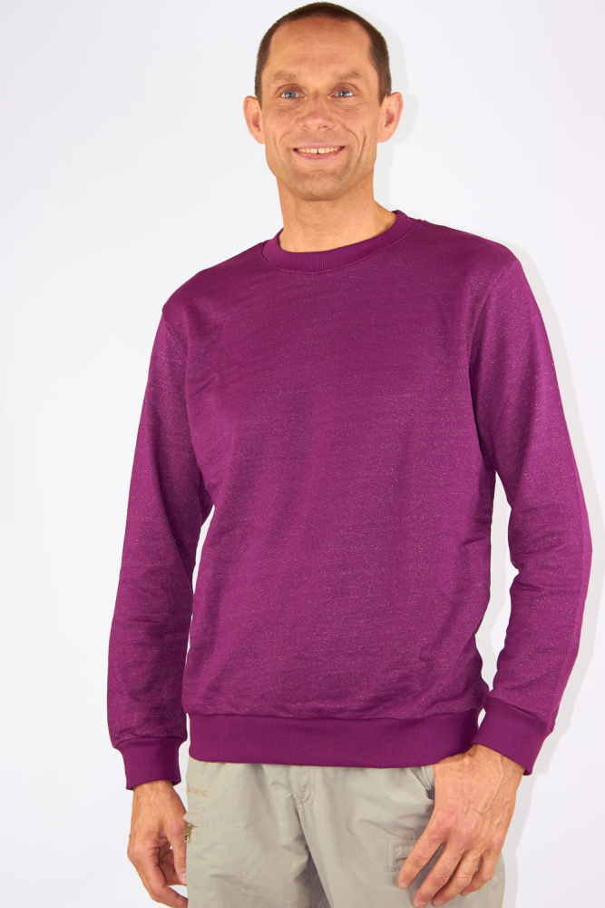 Wavesafe, 5G, protezione dalle radiazioni, camicia da uomo in cotone organico, argento, maglia Bordeaux