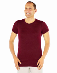 T-Shirt Uomo Bordeaux Cotone Organico Silver Knit 32dB a 1GHz