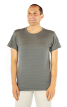 T-Shirt Uomo Antracite Cotone Organico Silver Knit 32dB a 1GHz