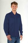 Men's shirt dark blue Casual Swiss Shield VENTUS 47dB at 1GHz, 36dB at 3.5GHz